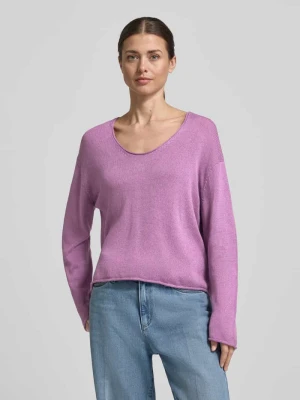 Sweter z dzianiny o kroju regular fit z mieszanki bawełny i lnu Marc O'Polo