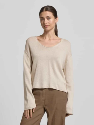 Sweter z dzianiny o kroju regular fit z mieszanki bawełny i lnu Marc O'Polo