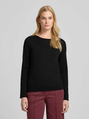 Sweter z dzianiny o kroju regular fit z mieszanki bawełny i wiskozy s.Oliver Czarny