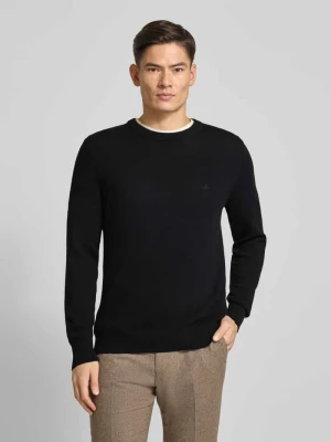 Sweter z dzianiny o kroju regular fit z mieszanki bawełny i żywej wełny Marc O'Polo