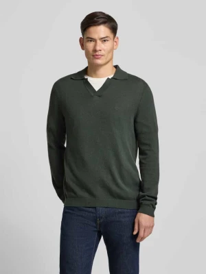 Sweter z dzianiny o kroju regular fit z mieszanki bawełny i żywej wełny Marc O'Polo