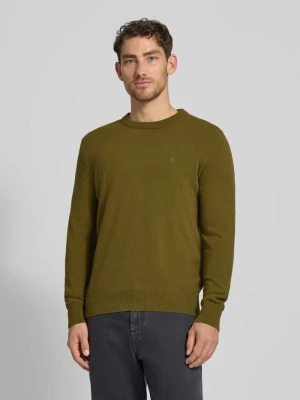 Sweter z dzianiny o kroju regular fit z mieszanki bawełny i żywej wełny Marc O'Polo