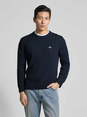 Sweter z dzianiny o kroju regular fit z mieszanki bawełny Lacoste