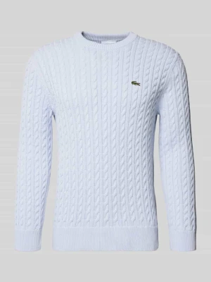 Sweter z dzianiny o kroju regular fit z mieszanki bawełny Lacoste