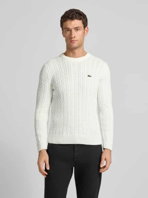 Sweter z dzianiny o kroju regular fit z mieszanki bawełny Lacoste