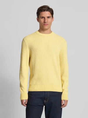 Sweter z dzianiny o kroju regular fit z mieszanki bawełny model ‘APOKKO’ Boss Orange