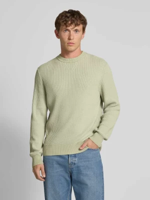 Sweter z dzianiny o kroju regular fit z mieszanki bawełny model ‘APOKKO’ Boss Orange