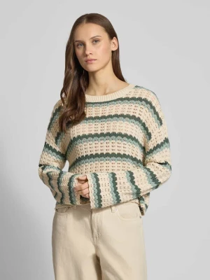 Sweter z dzianiny o kroju regular fit z mieszanki bawełny model ‘ASA’ Only