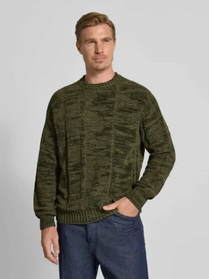 Sweter z dzianiny o kroju regular fit z mieszanki bawełny model ‘KIRESO’ Boss Orange