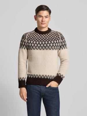 Sweter z dzianiny o kroju regular fit z mieszanki wełny i bawełny Marc O'Polo