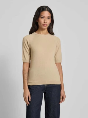 Sweter z dzianiny o kroju regular fit z mieszanki wełny i kaszmiru model ‘YEN’ MM