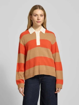 Sweter z dzianiny o kroju regular fit z mieszanki wełny z domieszką kaszmiru model ‘JARN’ Essentiel Antwerp