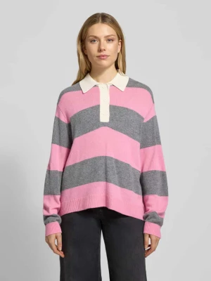 Sweter z dzianiny o kroju regular fit z mieszanki wełny z domieszką kaszmiru model ‘JARN’ Essentiel Antwerp