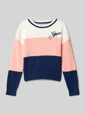 Sweter z dzianiny o kroju regular fit z mieszanki wiskozy Guess