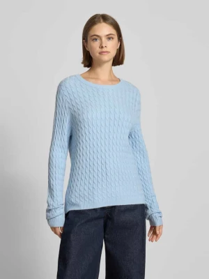 Sweter z dzianiny o kroju regular fit z mieszanki wiskozy model ‘FIA’ Pieces