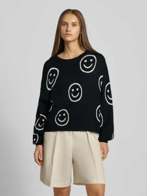 Sweter z dzianiny o kroju regular fit z mieszanki wiskozy model ‘MONTANA’ Only
