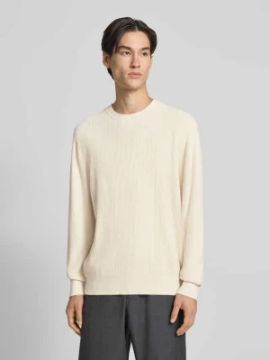 Sweter z dzianiny o kroju regular fit z mieszanki wiskozy model ‘P-HORSO’ Boss