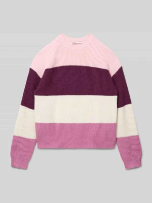 Sweter z dzianiny o kroju regular fit z mieszanki wiskozy model ‘SANDY’ Only