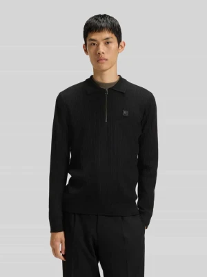 Sweter z dzianiny o kroju regular fit z mieszanki wiskozy model ‘SASTORO’ HUGO