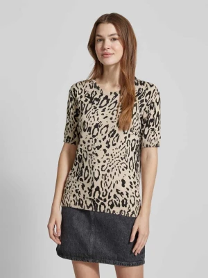 Sweter z dzianiny o kroju regular fit z mieszanki wiskozy z rękawem o dł. 1/2 Kaffe