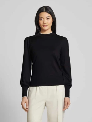 Sweter z dzianiny o kroju regular fit z mieszanki wiskozy ze stójką Zero