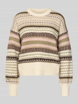 Sweter z dzianiny o kroju regular fit z obniżonymi ramionami model ‘ARIANNE’ Only