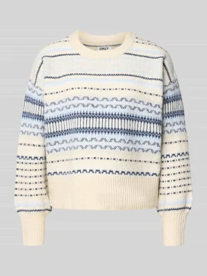 Sweter z dzianiny o kroju regular fit z obniżonymi ramionami model ‘ARIANNE’ Only