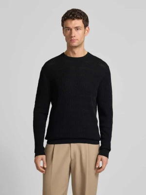 Sweter z dzianiny o kroju regular fit z okrągłym dekoltem Antony Morato