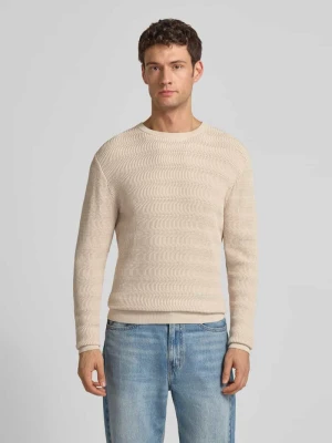 Sweter z dzianiny o kroju regular fit z okrągłym dekoltem Antony Morato