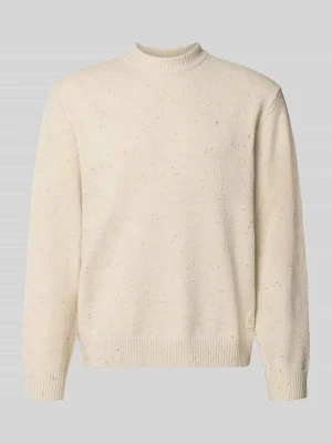 sweter z dzianiny o kroju regular fit z okrągłym dekoltem Jack&Jones Złamany biały
