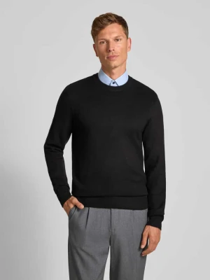 Sweter z dzianiny o kroju regular fit z okrągłym dekoltem model ‘Heine’ casual friday