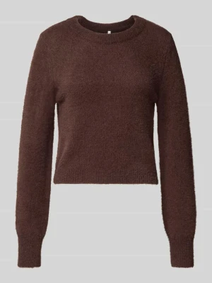 Sweter z dzianiny o kroju regular fit z okrągłym dekoltem model ‘PETRA’ Only