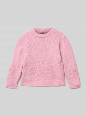 Sweter z dzianiny o kroju regular fit z okrągłym dekoltem model ‘TANYA’ Only