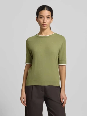 Sweter z dzianiny o kroju regular fit z okrągłym dekoltem MORE & MORE