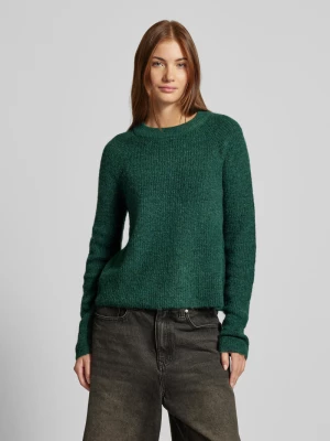 Sweter z dzianiny o kroju regular fit z prążkowanej dzianiny model ‘ELLEN’ Pieces