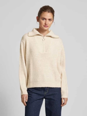 Sweter z dzianiny o kroju regular fit z prążkowanymi wykończeniami model ‘BAKER’ Only