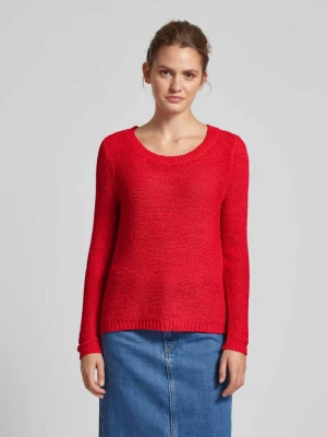 Sweter z dzianiny o kroju regular fit z prążkowanymi wykończeniami model ‘GEENA’ Only