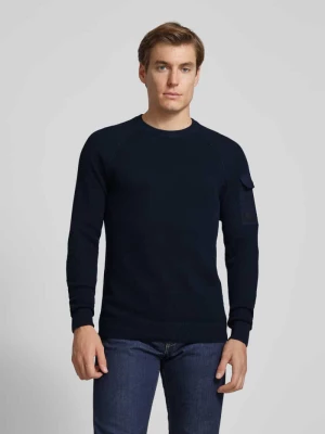 Sweter z dzianiny o kroju regular fit z raglanowymi rękawami i mieszanką faktur s.Oliver RED LABEL