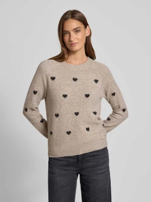 Sweter z dzianiny o kroju regular fit z raglanowymi rękawami model ‘DOFFY’ Vero Moda