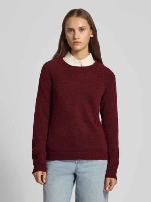 Sweter z dzianiny o kroju regular fit z raglanowymi rękawami model ‘JULIANA’ Pieces