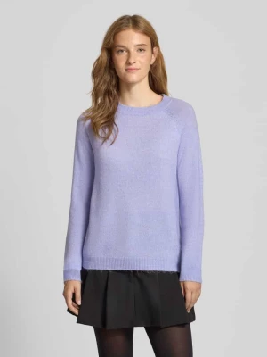 Sweter z dzianiny o kroju regular fit z raglanowymi rękawami model ‘JULIANA’ Pieces