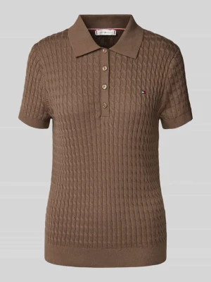 Sweter z dzianiny o kroju regular fit ze ściegiem warkoczowym Tommy Hilfiger