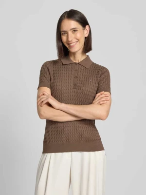 Sweter z dzianiny o kroju regular fit ze ściegiem warkoczowym Tommy Hilfiger