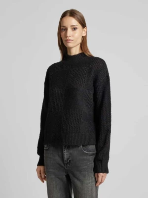 Sweter z dzianiny o kroju regular fit ze stójką model ‘MOON’ Vero Moda