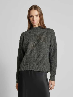 Sweter z dzianiny o kroju regular fit ze stójką model ‘MOON’ Vero Moda