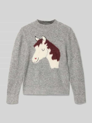 Sweter z dzianiny o kroju regular fit ze wstawką s.Oliver RED LABEL