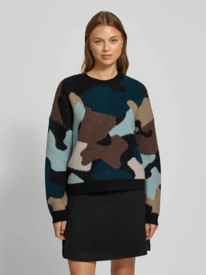 Sweter z dzianiny o kroju regular fit ze wzorem na całej powierzchni Tom Tailor Denim