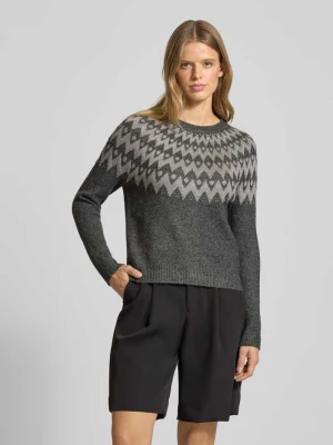 Sweter z dzianiny o kroju regular fit ze wzorem norweskim model ‘FRY’ Only