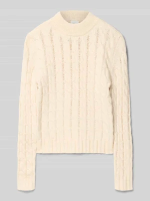 Sweter z dzianiny o kroju regular fit ze wzorem ze ściegu warkoczowego s.Oliver RED LABEL