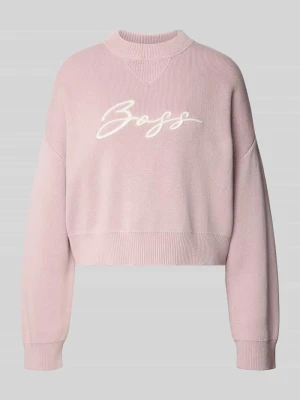Sweter z dzianiny o kroju relaxed fit z czystej bawełny model ‘FINEVRA’ Boss Orange